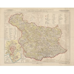 [mapa] Mapa województwa krakowskiego w dobie Sejmu Czteroletniego 1788-1792 [1929]