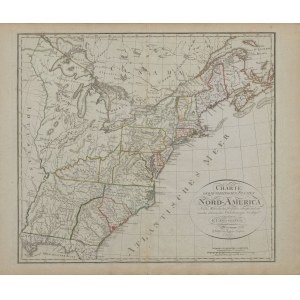 [mapa] GUSSEFELD E. L. - Charte der vereinigten staaten von Nord America [Ameryka Północna 1800] [jedna z najrzadszych map]