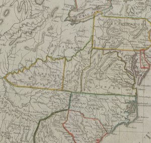 [mapa] GUSSEFELD E. L. - Charte der vereinigten staaten von Nord America [Ameryka Północna 1800] [jedna z najrzadszych map]