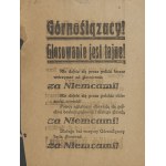 [druki ulotne] Plebiscyt na Górnym Śląsku. Zestaw 5 druków antypolskich [1921]