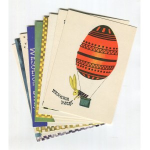 [pocztówki] BUTENKO Bohdan - Zestaw 9 pocztówek świątecznych. Wielkanoc [1963]