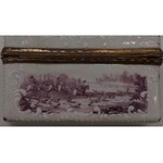 Enameled snuff box with hunting scenes 18th century.