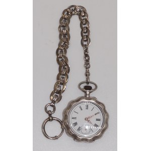męski zegarek kieszonkowy w srebrnej kopercie z dewizką Austria