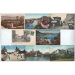 620 db régi külföldi városképes lap, érdekes vegyes anyag / 620 old foreign postcards...