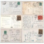 11 db RÉGI erdélyi, felvidéki és délvidéki képeslap visszatért alkalmi bélyegzésekkel a hátoldalakon / 11 pre...