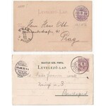 9 db RÉGI hosszúcímzéses magyar képeslap 1890-1899 között, minden évből egy-egy lap: Ebeczki lakásom 1890, Gschwindt...