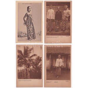 8 db RÉGI jávai képeslap Indonéziából / 8 pre-1945 Javan postcards from Indonesia