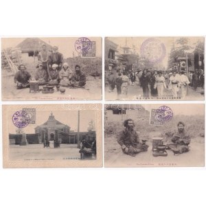 4 db RÉGI japán képeslap / 4 pre-1945 Japanese postcards