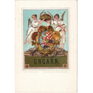 (Vorläufer) Koenigreich: Ungarn. / Magyar királyi címer / The Kingdom of Hungary, coat of arms...