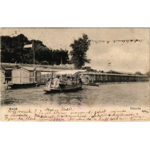 1905 Baja, uszoda, csónakázók