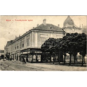 1912 Baja, Takarékpénztár épület, Maros üzlete. Wurmfled Gyula