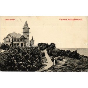 1908 Balatonföldvár, Kresz nyaraló. Gerendai Gyula kiadása (Rb)