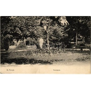 1910 Balatonfüred, Füred; park. Balázsovics Gyula fényképész 1905