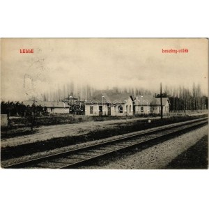 1913 Balatonlelle, Lelle; Leszkay Irénke telepi villák, vasúti sín. Steiner László kiadása