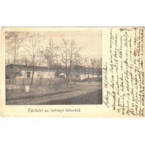 1902 Örkénytábor (Táborfalva), Üdvözlet az örkényi katonai táborból (EK)