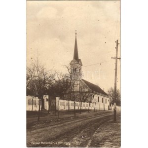 1934 Pécel, Református templom, utca