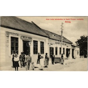 1919 Rétság, Ádler Izidor kereskedése és Szabó Ferenc vendéglője, kocsma és étterem...