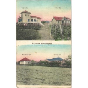 1913 Révfülöp, Gaál, Tóth, Mészáros és Otava villa, szőlőskert. Gross Simon kiadása (Rb)