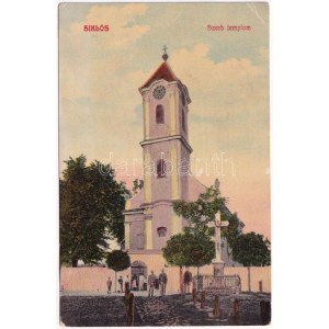 1916 Siklós, Szerb templom, feszület. Feiler Mariska kiadása (EK)