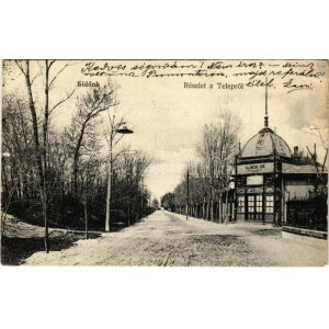 1912 Siófok, Részlet a Telepről, Ellinger Ede fényképész műterme és üzlete (szakadások / tears...