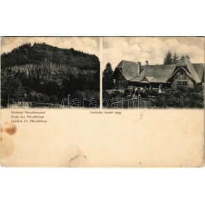 1908 Abrudbánya, Abrud; Detunata bazalt hegy, menház / Detonáta / mountain and rest house (fl)