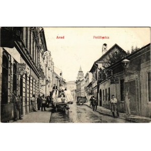 1908 Arad, Petőfi utca, Elsőrendű arany és ezüst ékszerműhely, A Sztojkai ásványvíz főraktára és szállítási iroda...