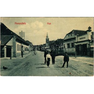 1911 Hosszúfalu, Satulung (Négyfalu, Sacele); Fő út, Bodega üzlet. W.L. Bp. 6105. / main street, shop (EK...
