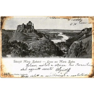 1903 Lippa, Lipova; Solymoser Ruine, Solymosi vár, Lippa és a Maros folyó, Máriaradnai kegytemplom...