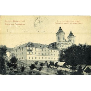 1909 Máriaradna, Radna; kegytemplom és zárda. W.L. (?) 3023. Czauscher József kiadása / Wohlfahrtskirche und Kloster ...