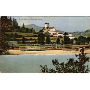 Árvaváralja, Oravsky Podzámok; vár, fatelep. Feitzinger Ede No. 647. 1917 / hrad / castle...