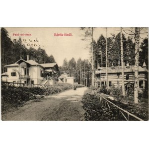 1906 Bártfa, Bártfafürdő, Bardejovské Kúpele, Bardiov, Bardejov; Felső úri utca, nyaralók. Eschwig és Hajts kiadása ...