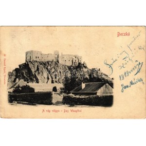 1902 Beckó, Beczkó, Beckov; Vág völgye, vár. Gansel Lipót 42. / Das Waagthal / Váh river valley, castle (EK...