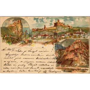 1899 (Vorläufer) Beckó, Trencsén, Sztrecsnó vár, kastély. Ezredéves Országos Kiállítás / Beckovsky Hrad...