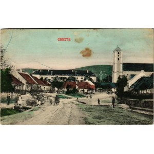 Csejte, Csejthe, Cachtice; Fő tér. Blau kiadása / main square (fl)