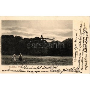1906 Cseklész, Ceklís, Bernolákovo; Gróf Esterházy kastély. Seefehlner J.L. / castle