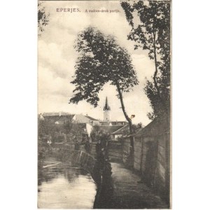 1910 Eperjes, Presov; Malom árok partja. Divald Károly fia / riverside by the mill (Rb)