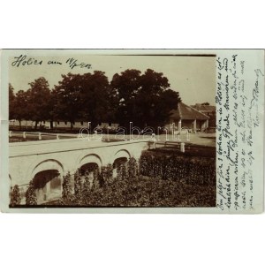 1903 Holics, Holic; szőlőskert és borospince, híd / vineyards and wine cellar, bridge. photo (szakadás / tear...