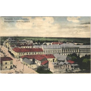 1925 Beregszász, Beregovo, Berehove; látkép a megyeházzal / general view with county hall