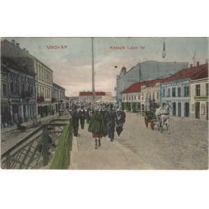 1911 Ungvár, Uzshorod, Uzhhorod, Uzhorod; Kossuth Lajos tér, piac / square, market (Rb)
