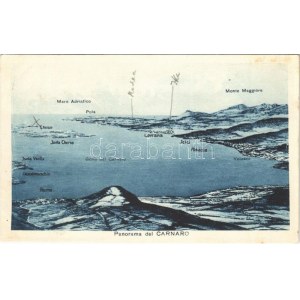 1928 Kvarner-öböl, Carnaro, Golfo del Quarnero, Kvarnerski zaljev; (fl)