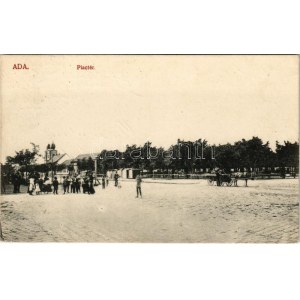 1914 Ada, Piac tér. Király Béla kiadása / market square (EK)