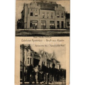 1916 Apatin, Schäffer szálloda, Speiser féle ház / hotel, villa