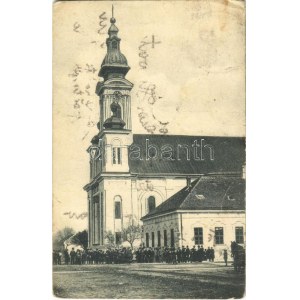 1925 Hódság, Odzaci; Római katolikus templom. Rausch Ede kiadása / church (Rb)