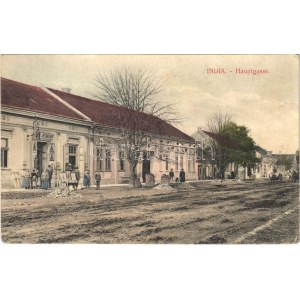 1913 India, Indija; Fő utca, útépítés, Carl Neumann üzlete és saját kiadása / Hauptgasse / main street, shop...