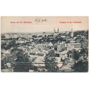 1908 Karlóca, Karlowitz, Sremski Karlovci; leporellolap 10 képpel / leporellocard with 10 pictures