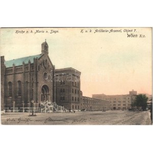 1912 Wien, Vienna, Bécs III. Kirche z. h. Maria v. Siege, K.u.k. Artillerie Arsenal, Object 7