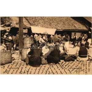 1904 Sarajevo, Wochenmarkt. Albert Thier / week market, vendors
