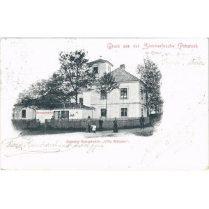 1905 Pohor, Pohorsch bei Odrau (Odry); Sommer Restauration Villa Münster / restaurant