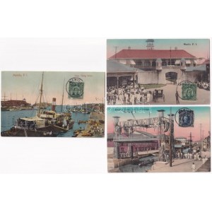 Manila - 3 pre-1945 postcards