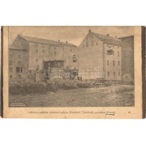 Piensk, Penzig; Cellulose szállítás drótkötél-pályán Fünfstück Testvérek gyárában. Hátoldalon pozsonyi Tausky J...